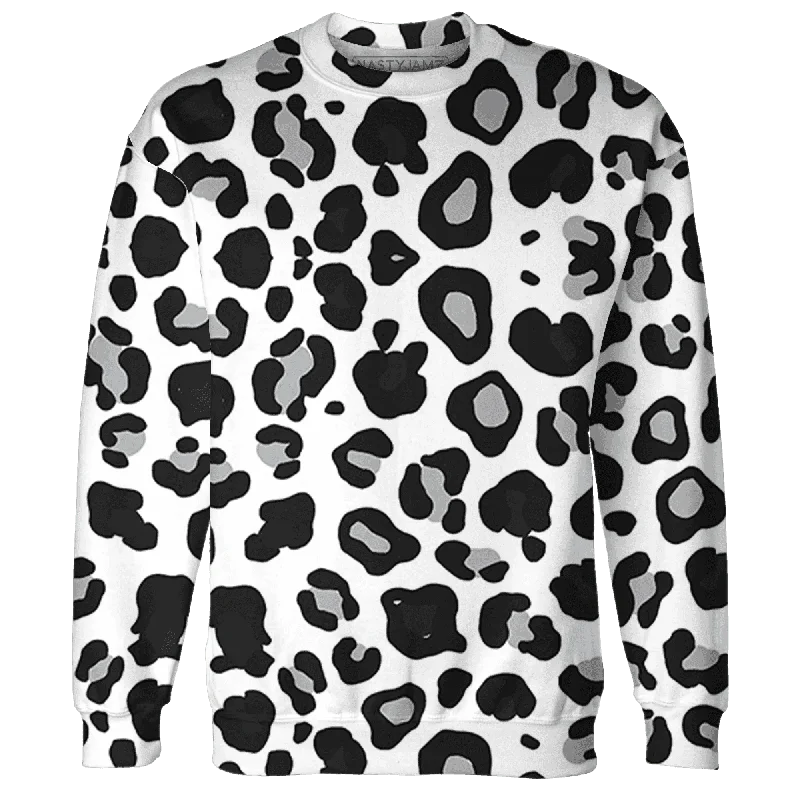 Fashion-Forward Gender-Neutral Outerwear Chic Trends Unveiled NastyJamz Wolf Grey 1s Sweatshirt Match Leopard Pattern All-Over Print Fashion-Forward Gender-Neutral Outerwear Chic Trends Unveiled NastyJamz Wolf Grey 1s Sweatshirt Match Leopard Pattern All-Over Print